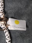 Black White Specs Key Chain Bracelet Multifunction Circle Wristlet Tassel ... — photo 4