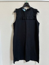 PRADA Dress Size M Sleeveless Frill Design Black Fashion