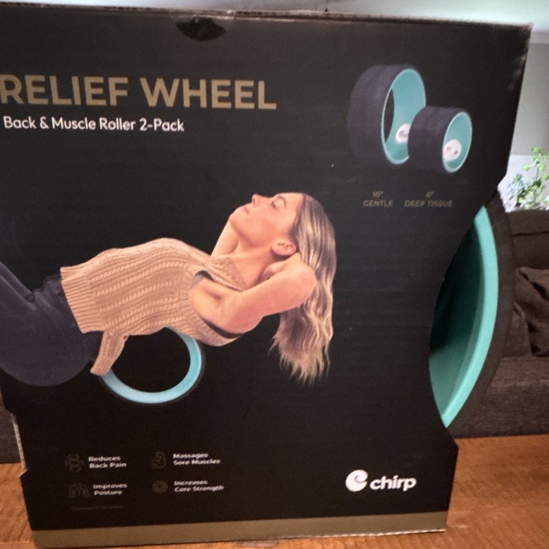 Chirp Relief Wheel 2-Pack Foam Roller, Deep Tissue Back/Neck 10in/6in
