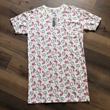 Vintage cotton heart print cotton nightgown sleep shirt dress NWT Cottage Spring