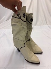 Vintage Zodiac USA Genuine Leather Slouch Western Boots