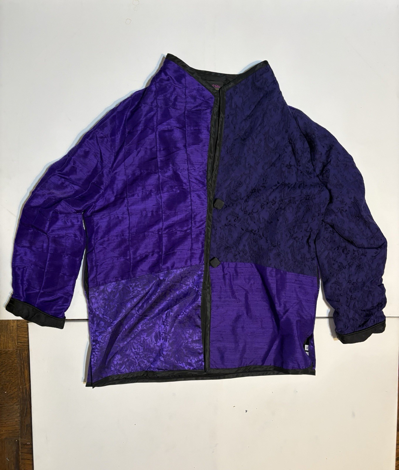 MARY LYNN O'SHEA Grape Warren Jacket Jacquard Handmade in Vermont Size M