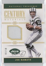 2017 National Treasures Century Materials Holo Gold /10 Joe Namath #37 HOF 1b0