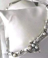 PURE CLASS✨ 44g sterling silver 925 full HM HAGIT GORALI choker collar necklace