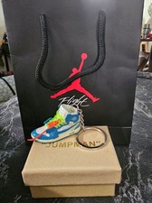 3D Air Jordan 1 Off White Sneaker Keychain with Mini SHoe Box Gift Bag