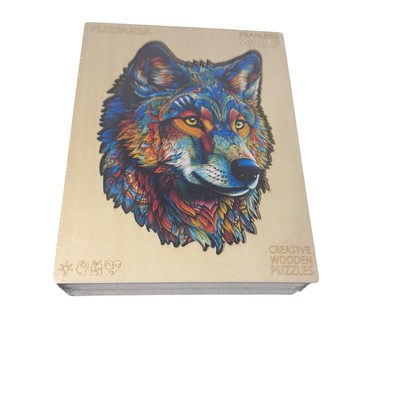 Fearless Wolf Wooden Puzzle 100 Pcs 8.2”x 5.9