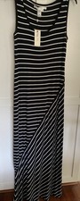 Studio M Women’s Size M Striped Long Sleeveless Dress