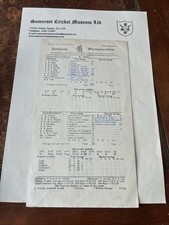 Scorecard 1960 Somerset v Worcestershire