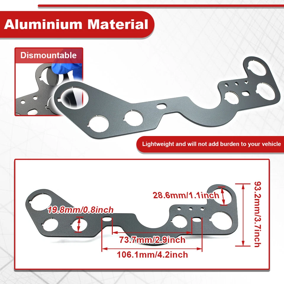 Fit For Yamaha TW200 1987-2024 Motorcycle Dash Panel Auxiliary Shelves Black - Image 4 of 4