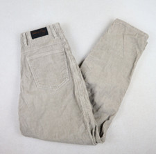 VINTAGE 80s 90s WOMEN'S GRAY HIGH WAIST CORDUROY PANTS - UNION BAY - SIZE 9