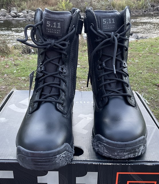 12001 ATAC Black BOOTS W Side ZIPPER 