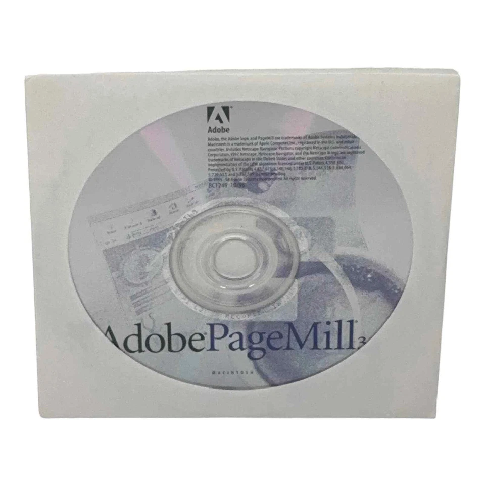 Adobe PageMill 3.0 Macintosh Website Editor Vintage Software Disk Only Pre-owned - Image 4 of 4