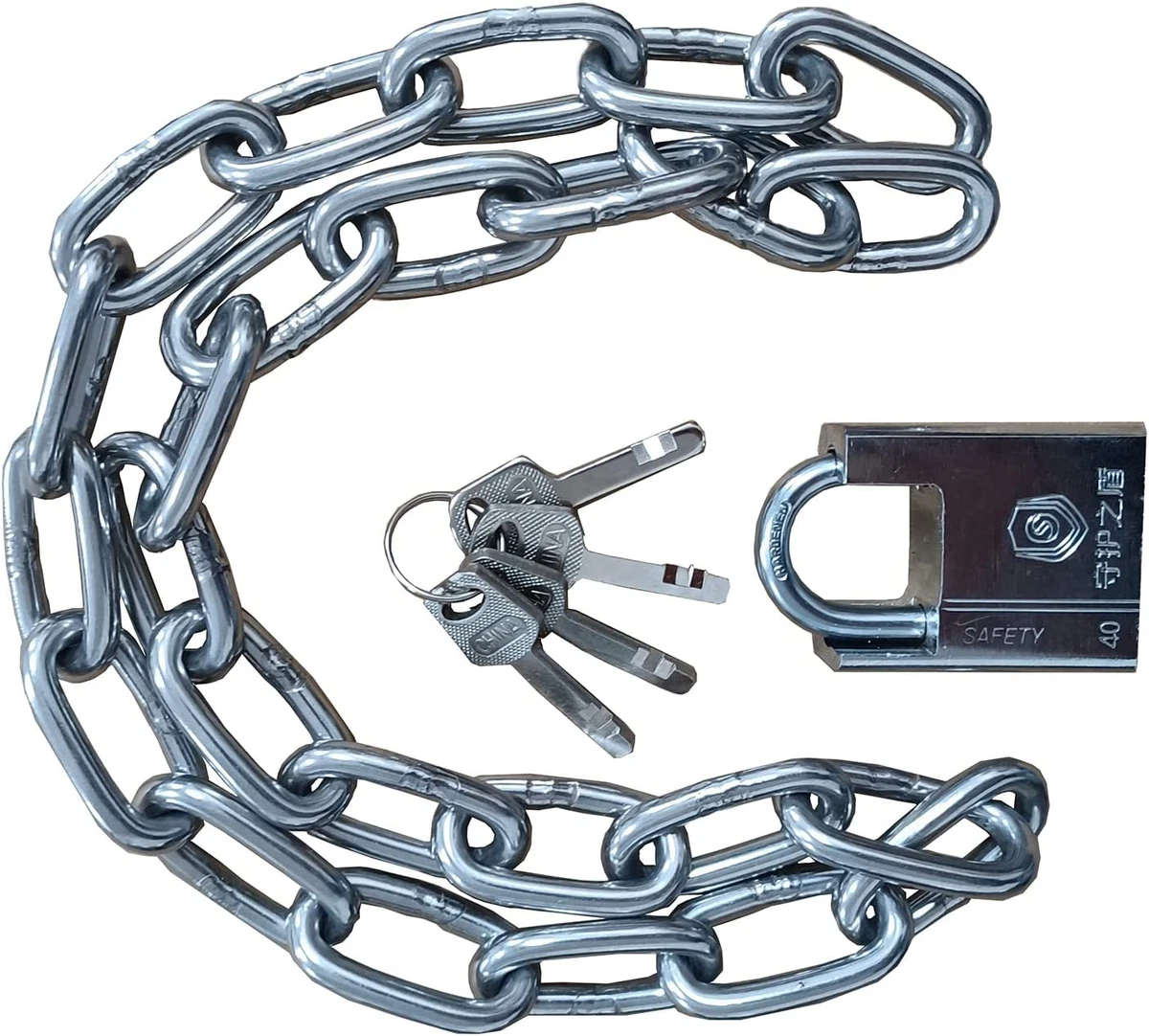 WANLIAN Bike Lock Chain,Motorcycle Chain Lock,Uncuttable Chain and Lock,For  Moto