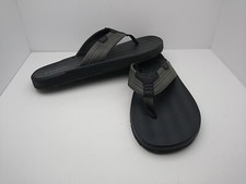 Flojos Black Flip Flops Sz 13 Men  s Memory Foam Levee Thong Sandal Casual Beach