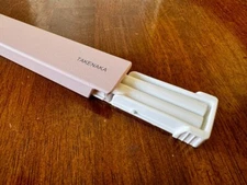 [TAKENAKA] MADE IN JAPAN - Chopsticks & Case - Sand - Textured Finish - NEW