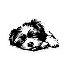 Shih Tzu Dog Sticker Pup Cute Love Pet Print Gift Sticker Car Bottle Tired Cool