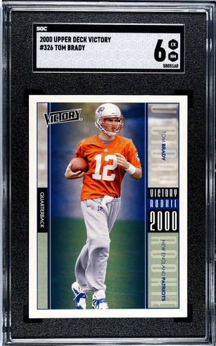 Tom Brady 2000 Upper Deck Victory - Victory Rookie #326 (RC) - SGC 6