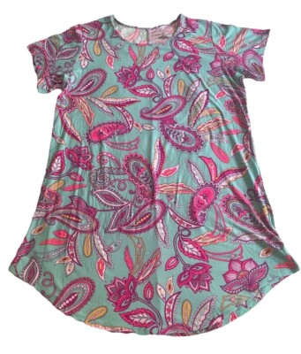 Bobbie Brooks Women's Soft Knit Paisley Dress - Size 2X - Polyester/Spandex 
