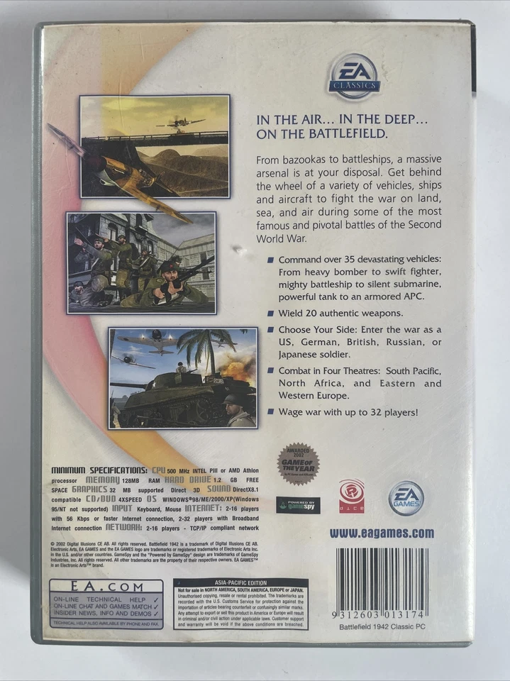 Battlefield 1942 (2002) PC CD ROM Computer Video Game First Person Shooter - Image 2 of 4