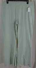 Peace Love World Pintuck Pull-On Pants Front Slit Detail August Mist Size XL /32