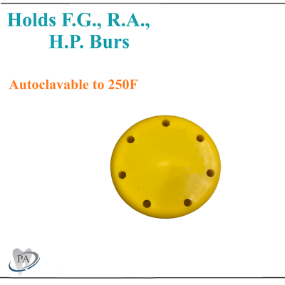 Dental Bur Block Holder With Lid - Plastic Station Holds 168 Burs For RA & FG Dental Tools