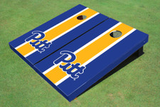 University of Pittsburgh Yellow And Royal Matching Long Stripe Cornhole Boards