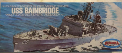 USS Bainbridge Guided Missile Frigate Aurora 1:600 scale ship model kit Atlantis