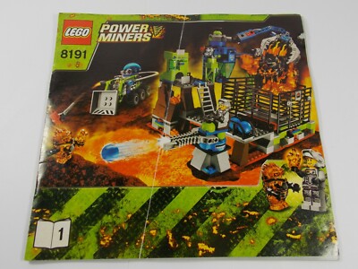 8191 Power Miners Lavatraz Lego Instruction Manual Book 1 Only