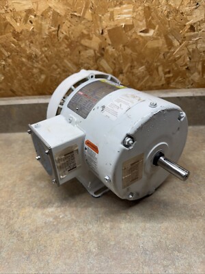 Leeson washguard motor C6T17WB7G, 3/4 hp, 1725 Rpm, Frame 56, 3 Phase, 208-230v