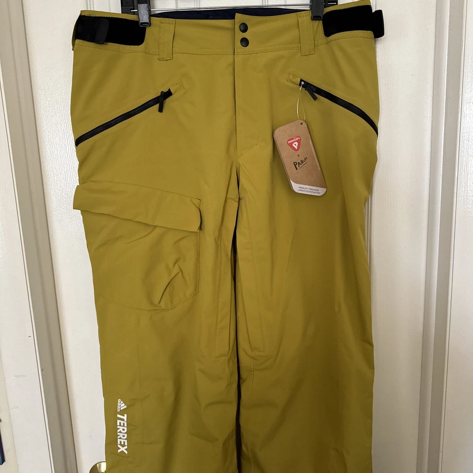 Pantalones de nieve aislados de dos capas Adidas Terrex Resort grandes para hombre oliva HC7738 NUEVOS Foto 4 de 4