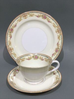 RC Nippon Toki Kaisha Porzellan Teetasse, Untertasse & Teller Trio