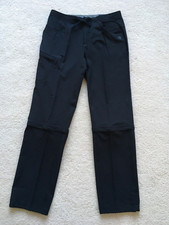WOMENS MOUNTAIN HARDWEAR ZIP OFF LEG HIKING PANTS IN BLACK SZ 8/32 EXCELLENT