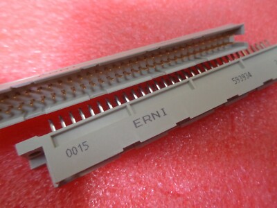 2 x DIN41612 593.934 ERNI 64-Wege 2,54 mm Steigung, 2 Reihen, gerader Stecker