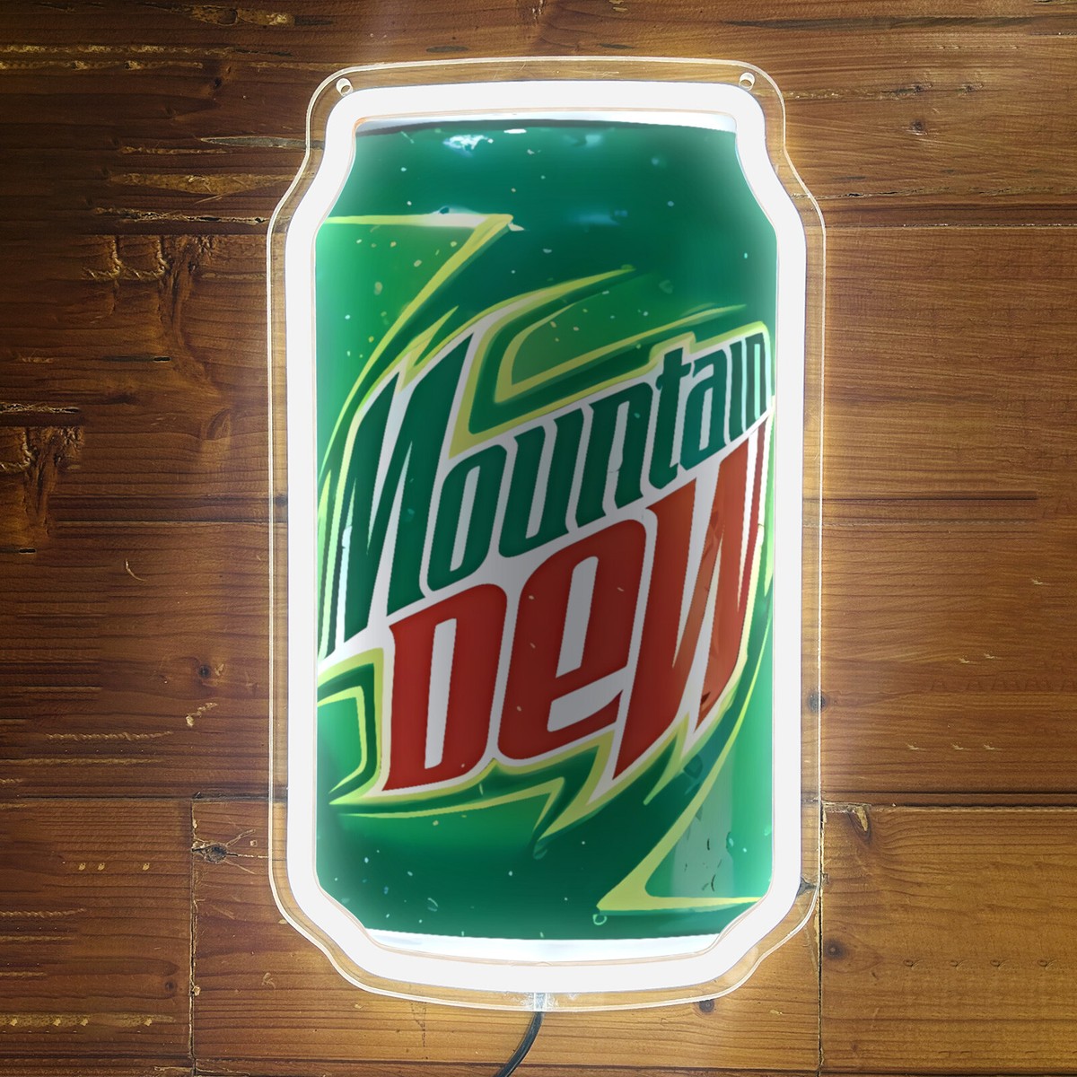 Mountain Dew Beverage Can Neon Light Sign Nightclub Poster Wall