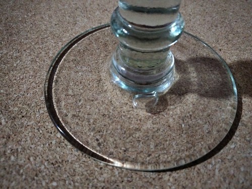 Green Spiral Handle Wine Glass.22cm Hand Made In Spain. - Imagen 3 de 3