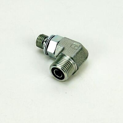 Parker 6M12C8OMLOS Metric Straight Thread Elbow 3/8'' Male ORFS X M12 X 1.5mm ORB