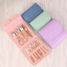 12-Piece Multicolour Manicure&Pedicure Kit-Portable Steel Grooming Set for Nails
