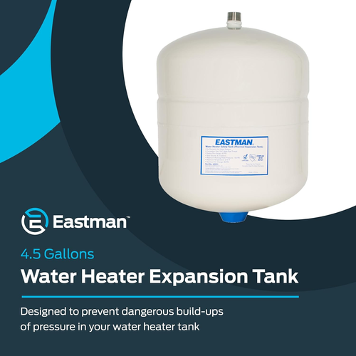 60023 Thermal Expansion Tank, 4.5 Gal, 3/4 in Mpt, Steel, White - Picture 2 of 6