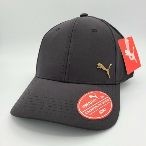 PUMA Hat Baseball Cap Black Gold Cat 