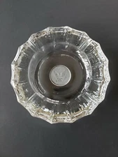 VINTAGE FOSTORIA 1887 EAGLE COIN CLEAR GLASS CIGARETTE ASHTRAY