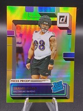 Travis Jones Baltimore Ravens 2022 Donruss Gold Holo Press Proof Premium Rookie