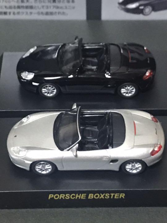 Kyosho 1/64 CVS 13Th Porsche II Boxster Silver, Black Set of