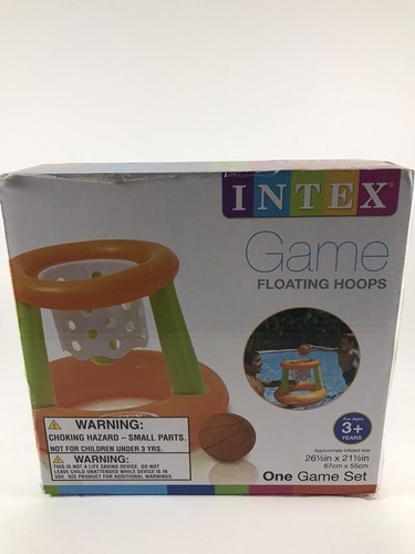 Intex Floating Hoops Basketball Game Set Inflatable Pool Hoop Ball 078257305438 - Picture 2 of 5