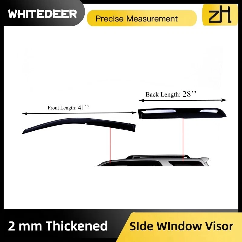 Fits for Toyota 4Runner 2003-2009 Side Window Visor Sun Rain Deflector Guard - Image 4 of 4