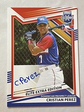 Cristian Perez Auto 2022 Panini Elite Extra Edition Signatures #216 Dominican RC