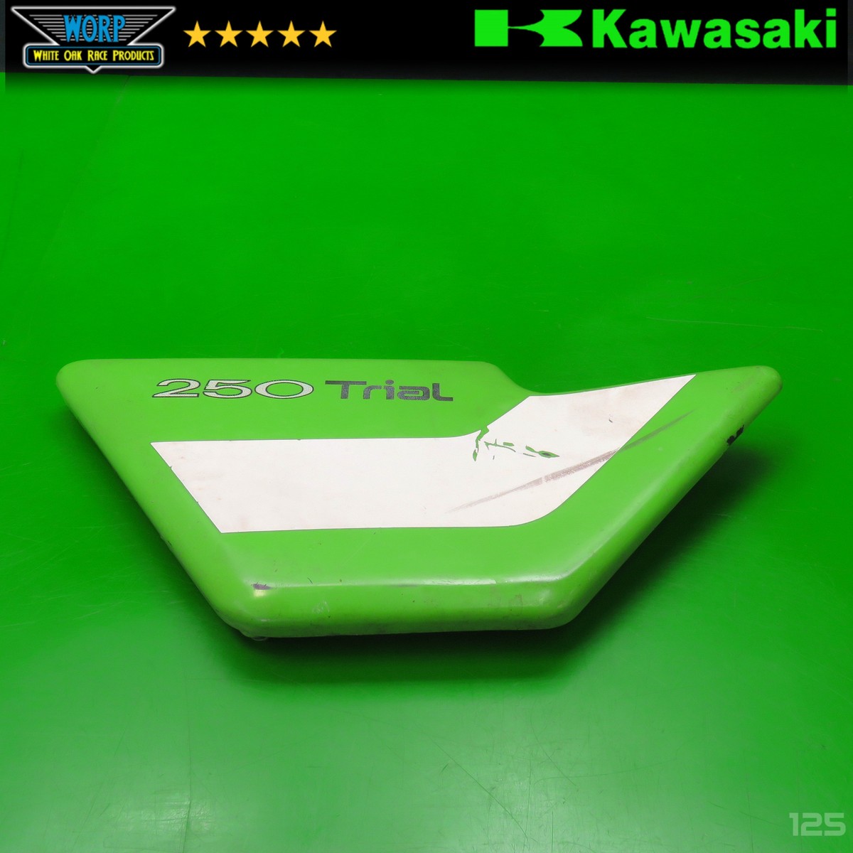 1975 KAWASAKI TRIAL KT250 RIGHT SIDE COVER PLASTICS PANEL 36007