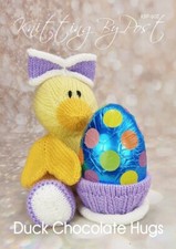 New Knitting Pattern Duck Chocolate Egg Hugs Knitting by Post A5 Leaflet