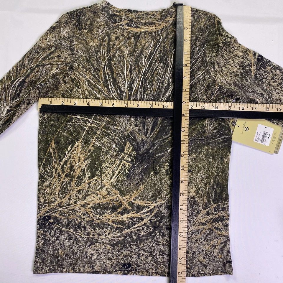 Magellan Mossy Oak Youth Small Brush Camo Long Sleeve T Shirt Casual Hunting - Image 2 of 4