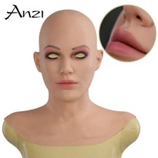 Anzi Realistic Silicone Female Head Mask Face Cosplay For Transgender Cosplay