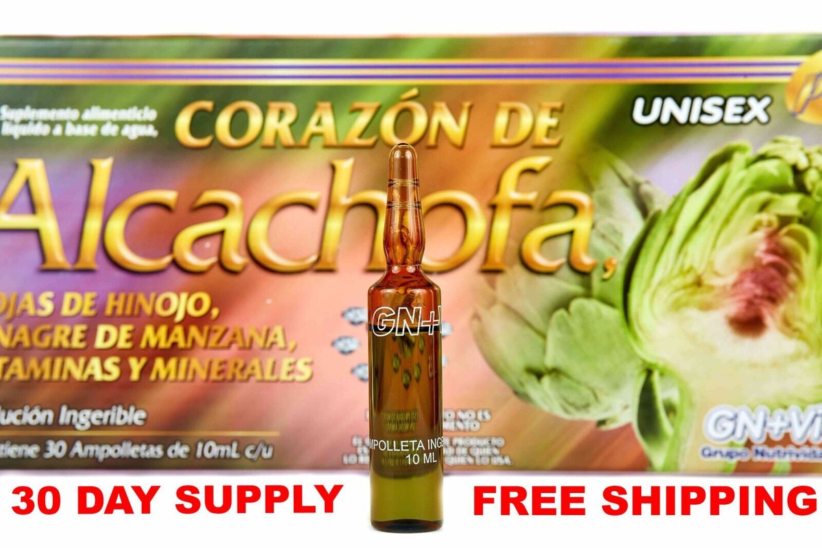 l-carnitina alcachofa para adelgazar 30 AMPOLLETAS de Alcachofa GN+Vida Artichoke Liquid Supplement 30 DAY FREE  SHIP